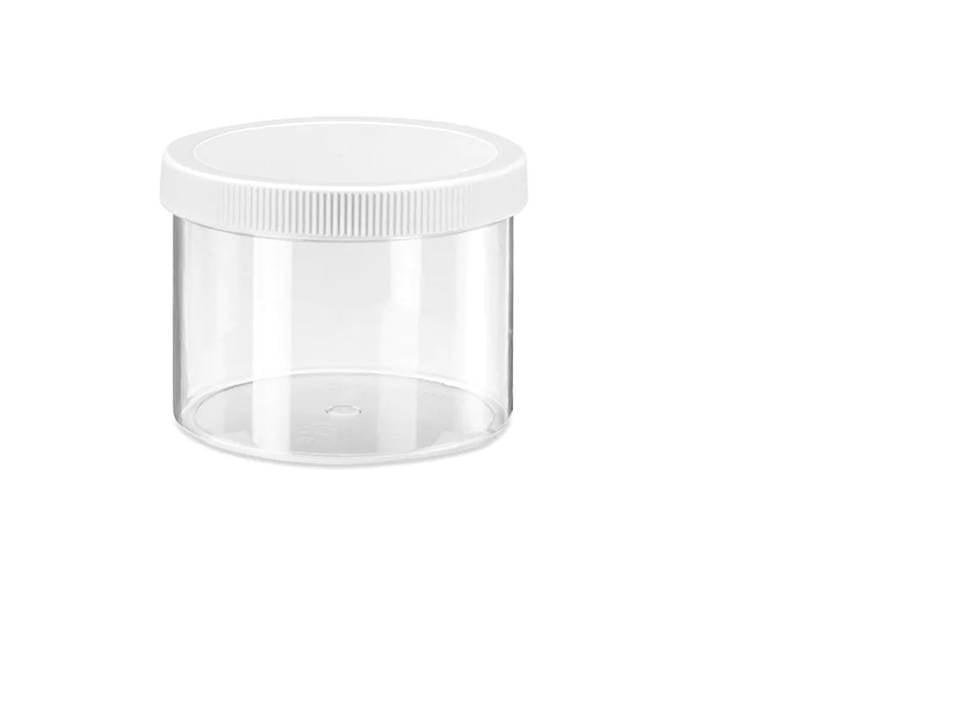 Wide-Mouth Clear Plastic Jars - 12 oz